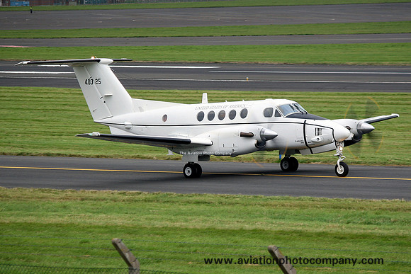 US Army Beech C-12R Huron 94-0325 at Prestwick (2009)