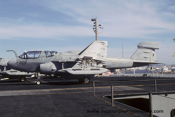 US Navy VAQ-130 Grumman EA-6B Prowler 159585/AC-502 on board USS Harry S Truman (2008)
