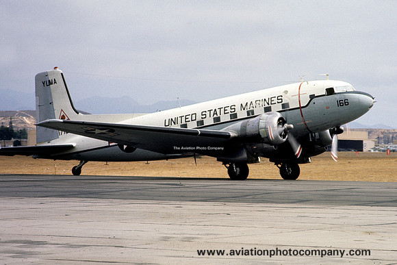 US Marines Yuma Base Flight Douglas C-117D 17166 (1977)
