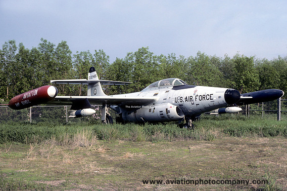 USAF North Dakota ANG Northrop F-89J Scorpion 53-2465 displayed at Fargo (1978)