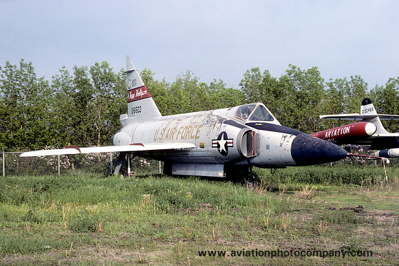 USAF North Dakota ANG Convair F-102A Delta Dagger 56-1502 displayed at Fargo (1978)