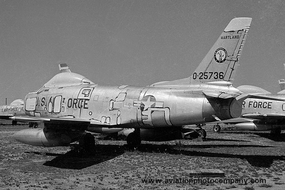 USAF Maryland ANG North American F-86H Sabre 52-5736 at MASDC Davis Monthan