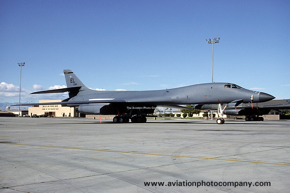 USAF 28 BW Rockwell B-1B Lancer 85-0084/EL at Nellis AFB (1993)