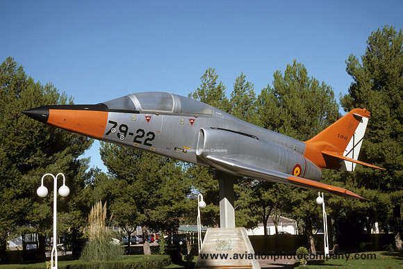 Spanish Air Force CASA C-101EB Aviojet E.25-22/79-22 displayed at Albacete (1995)