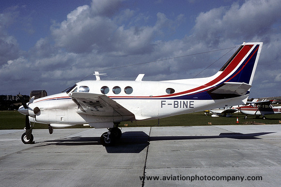 Beech A90 King Air F-BINE at Shoreham (1988)