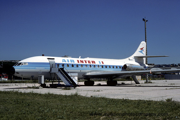 Air Inter Sud Caravelle III F-BNKE displayed in Marseilles (1988)