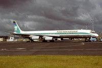 Trans International Airways Douglas DC-8-63 N4869T at Newcastle (1979)