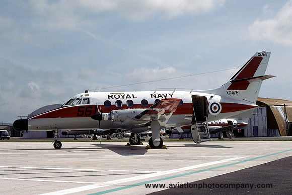 Royal Navy 750 Squadron Scottish Aviation Jetstream T.2 XX476/CU561 at RNAS Culdrose (1979)