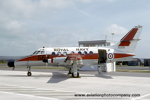Royal Navy 750 Squadron Scottish Aviation Jetstream T.2 XX478/CU564 at RNAS Culdrose (1979)