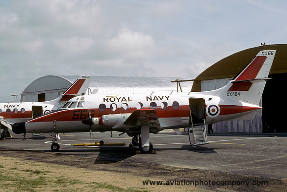 Royal Navy 750 Squadron Scottish Aviation Jetstream T.2 XX484/CU566 at RNAS Culdrose (1979)