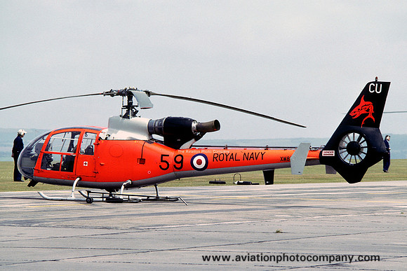 Royal Navy 705 Squadron Westland Gazelle HT.2 XW861/CU59 at RNAS Culdrose (1979)