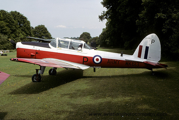 Army Air Corps BFWF DHC-1 Chipmunk T.10 WK613/P at Middle Wallop (1979)