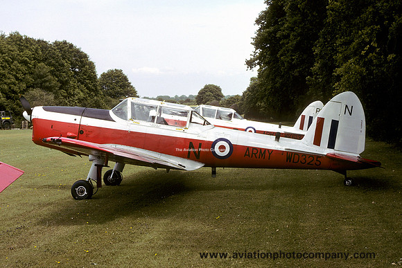 Army Air Corps BFWF DHC-1 Chipmunk T.10 WD325/N at Middle Wallop (1979)