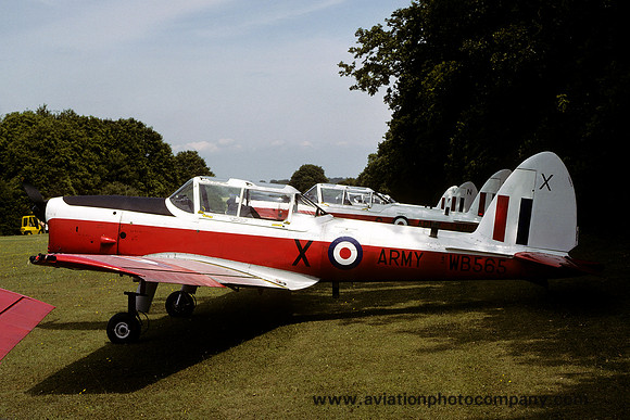 Army Air Corps BFWF DHC-1 Chipmunk T.10 WB565/X at Middle Wallop (1979)