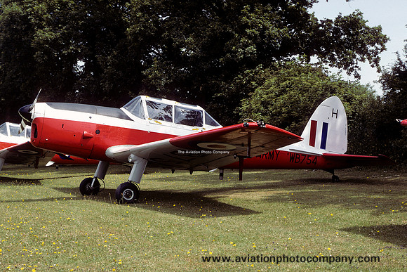 Army Air Corps BFWF DHC-1 Chipmunk T.10 WB754/H at Middle Wallop (1979)