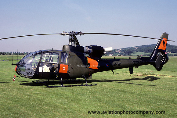 Army Air Corps ARWS Westland Gazelle AH.1 XZ349/M at Middle Wallop (1979)