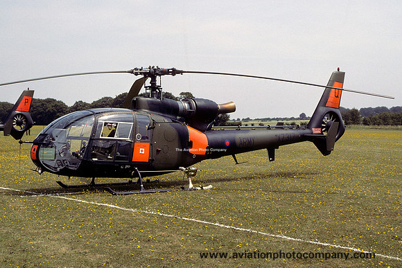 Army Air Corps ARWS Westland Gazelle AH.1 XZ317/Q at Middle Wallop (1979)