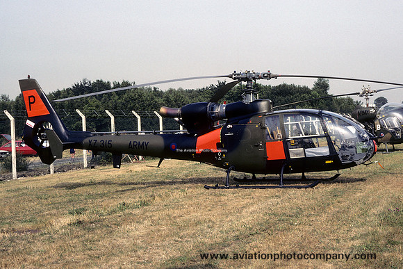 Army Air Corps ARWS Westland Gazelle AH.1 XZ315/P at Middle Wallop (1979)