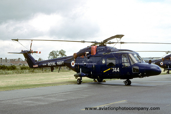 Royal Navy 702 Squadron Westland Lynx HAS.2 XZ240/VL744 at RNAS Yeovilton (1979)