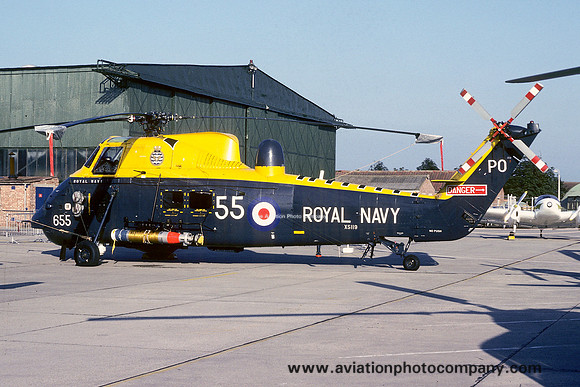 Royal Navy 737 Squadron Westland Wessex HAS.3 XS119/PO655 at RNAS Yeovilton (1979)