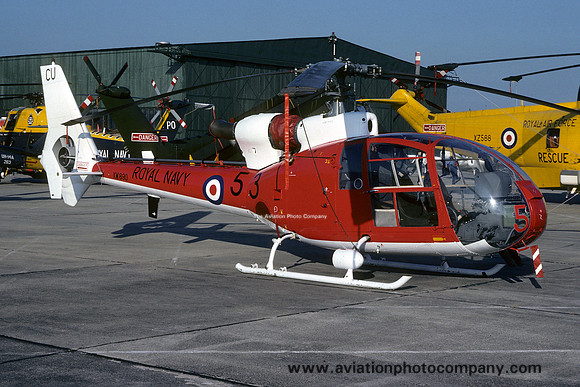 Royal Navy 705 Squadron Westland Gazelle HT.2 XW890/CU53 at RNAS Yeovilton (1979)