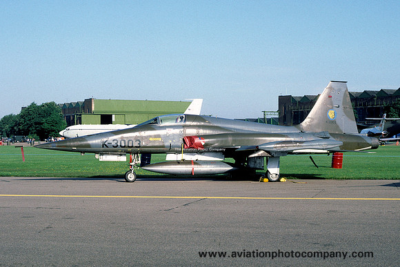 Dutch Air Force 315 Squadron Canadair NF-5A Freedom Fighter K-3003 at the Mildenhall Air Fete (1982)