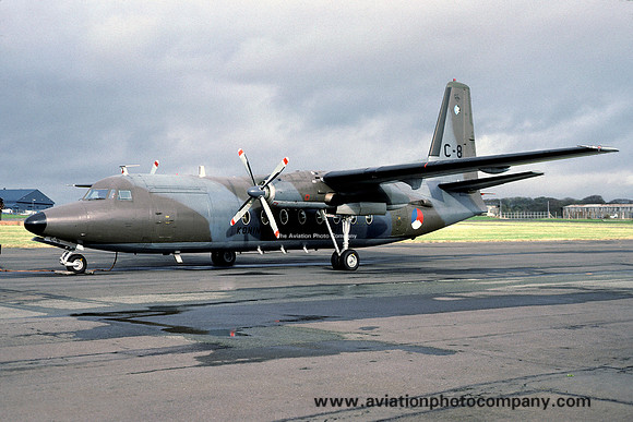 Dutch Air Force 334 Squadron Fokker F27-300M Troopship C-8 at Prestwick (1982)