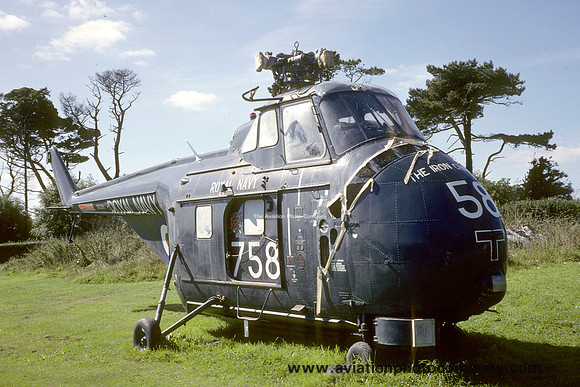Royal Navy Westland Whirlwind HAS.7 XN299 at the Torbay Museum (1979)