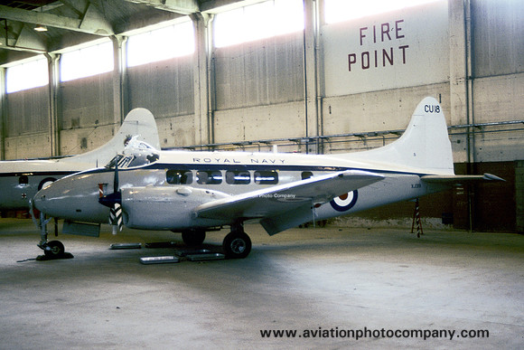 Royal Navy De Havilland Sea Devon C.20 XJ319 at RAF Shawbury (1990)