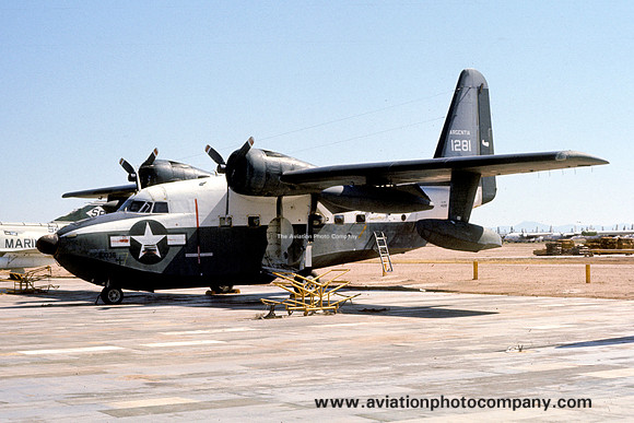 US Coast Guard Argentia Grumman HU-16E Albatross CG1281 at MASDC Davis Monthan (1975)