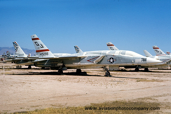 US Navy RVAH-3 North American RA-5C Vigilante 149286/GJ-311 at MASDC Davis Monthan (1975)