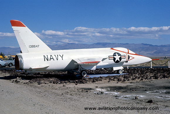 US Navy Grumman F-11A Tiger 138647 displayed at China Lake (1975)
