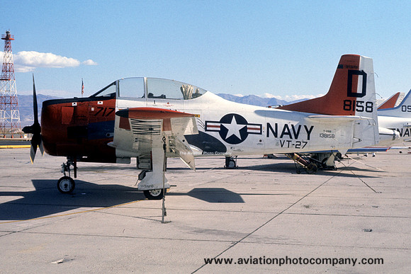 US Navy VT-27 North American T-28B Trojan 138158/D-717 (1975)