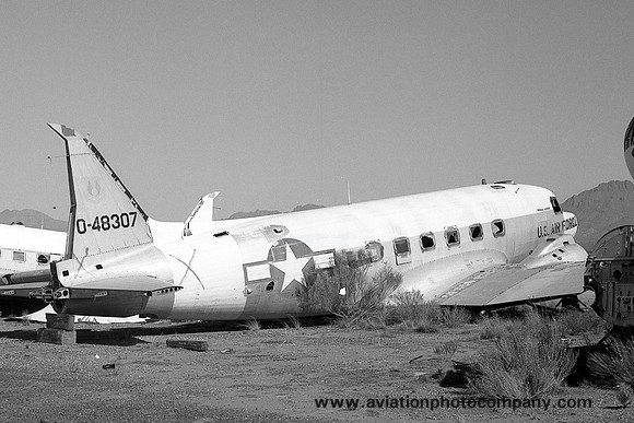 Ex USAF Douglas C-47D Skytrain 43-48307 at Ryan Field (1976)