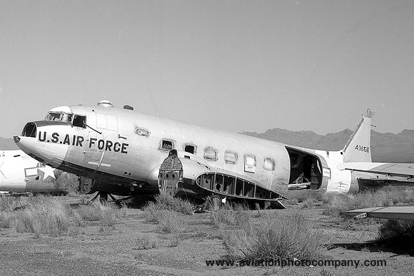 Ex USAF Douglas C-47D Skytrain 43-49656 at Ryan Field (1976)