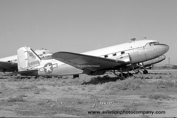 Ex USAF Douglas C-47D Skytrain 43-49275 at Ryan Field (1976)