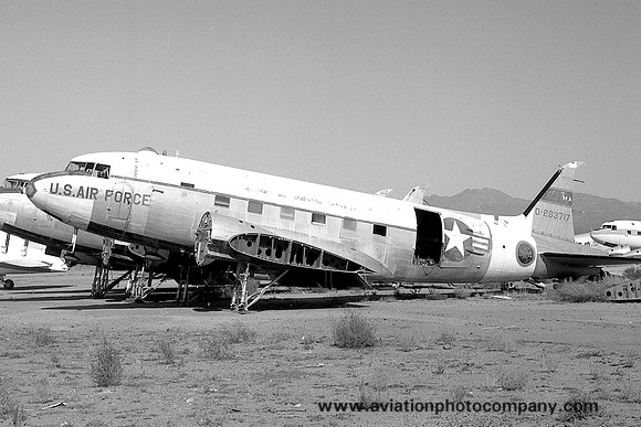 Ex USAF Douglas C-47D Skytrain 42-93717 at Ryan Field (1976)