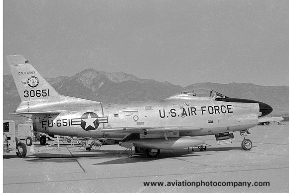 USAF California ANG 196 FIS North American F-86L Sabre 53-0651