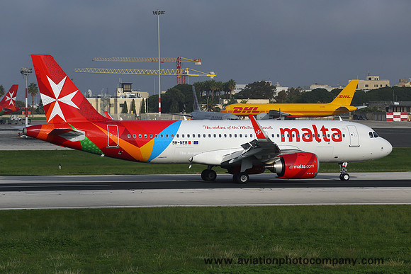 Air Malta Airbus A320-251N 9H-NEB at Malta Luqa IAP (2019)