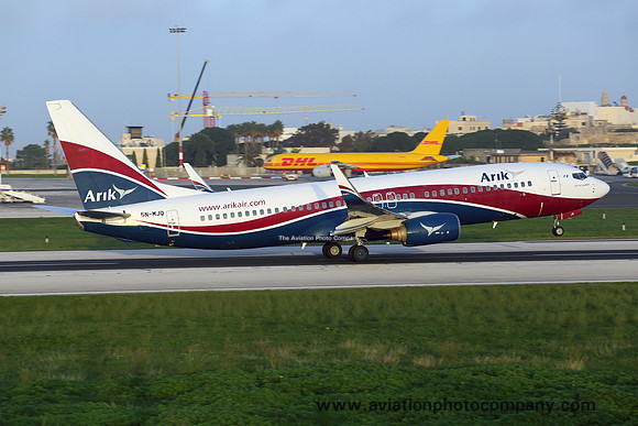 Arik Air Boeing 737-8JE 5N-MJQ at Malta Luqa IAP (2019)