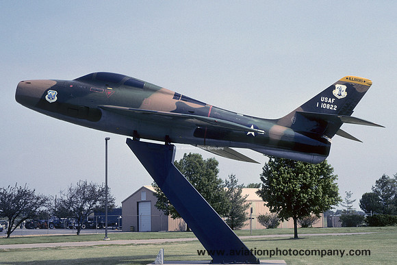 USAF Illinois ANG Republic F-84F 51-10822 displayed at Springfield (1993)