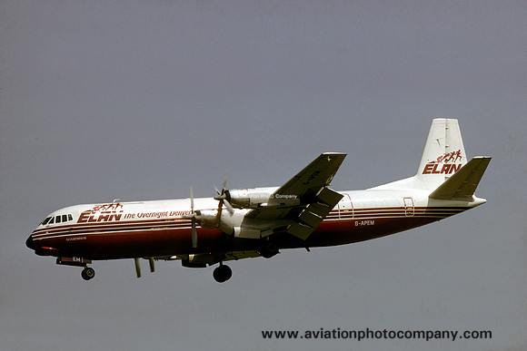 Elan Air Cargo (Air Bridge Carriers) Vickers 953C Merchantman G-APEM (1988)