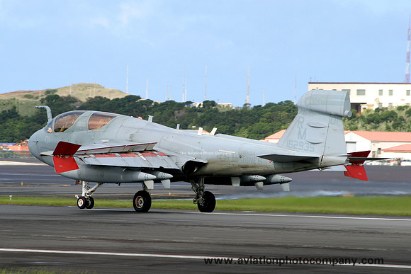 US Marines VMAQ-4 Grumman EA-6B Prowler 162935/RM-01 at Lajes (2009)