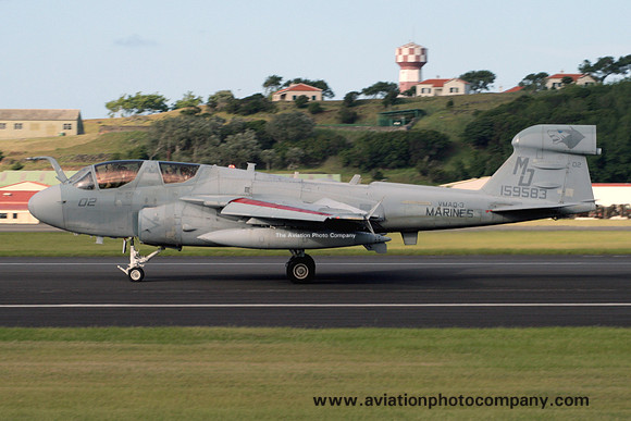 US Marines VMAQ-2 Grumman EA-6B Prowler 159583/MD-02 at Lajes (2009)