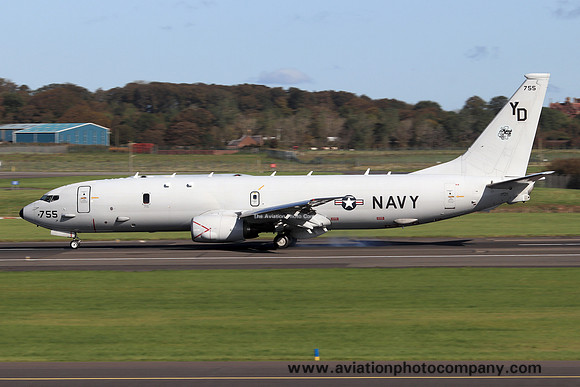 US Navy VP-4 Boeing P-8A Poseidon 168755/YD at Prestwick (2019)