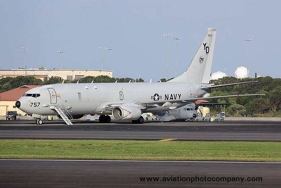 US Navy VP-4 Boeing P-8A Poseidon 168757/YD at Lajes (2019)