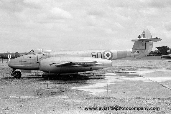 RAF Gloster Meteor F.4 VT229 at the Imperial War Museum Duxford (1976)