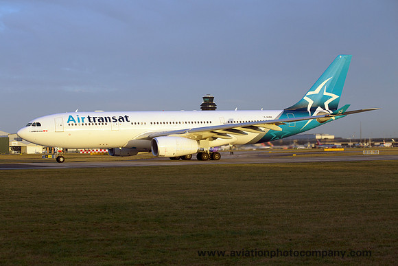 Air Transat Airbus A330-243 C-GUBH at Manchester (2020)