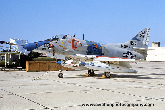 US Navy Douglas A-4E Skyhawk 151194/UA-03 at NAS North Island (1976)