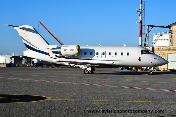 Flexflight ApS Bombardier Challenger 604 OY-INV at Malta Luqa (2020)